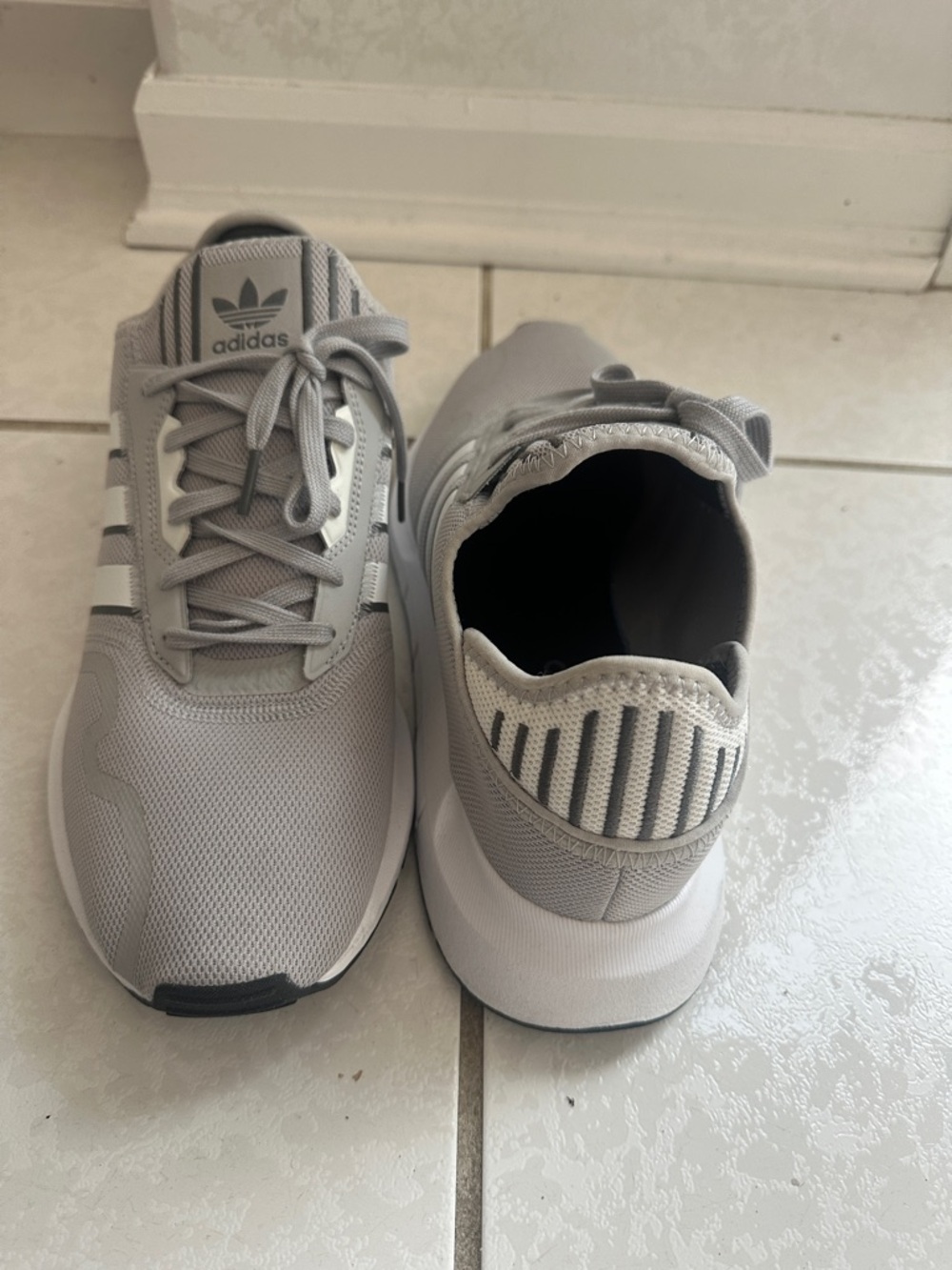 adidas Light Gray & White Men's Athletic Sneakers - Picture 2 of 3